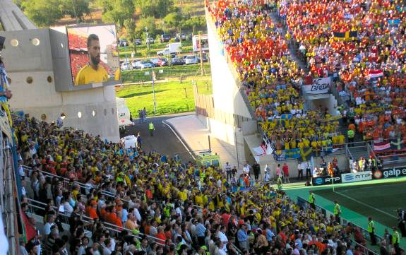 Est&aacute;dio Algarve Faro - Hauptfanbl&ouml;cke Schweden